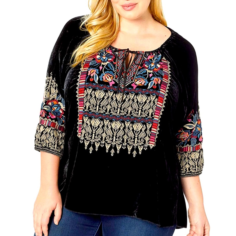 Johnny was velvet xl blouse